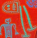 Characters in Red, 2001 (detail)